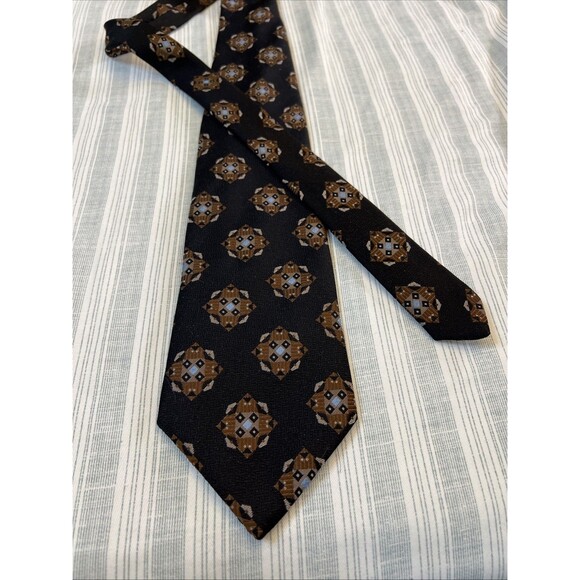 The Liebert Tie Works Geometric Tie 57L 4.5W necktie Extra Wide L#0061 VINTAGE - Picture 1 of 10